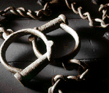 Chains used in the gaol
