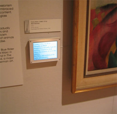 Example of a wall mounted Live!Label